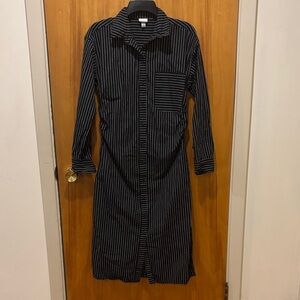 a new day Black Pinstripe Long Sleeve Dress